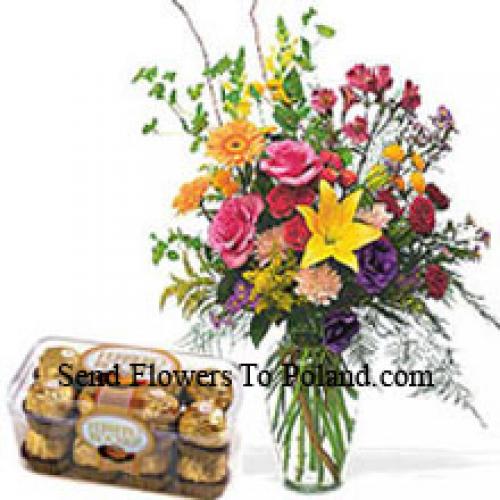 Schattige Assortiment Bloemen met Ferrero Rochers