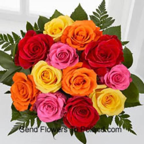 11 Jolies Roses Assorties