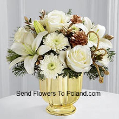 Splendid Arrangement of Lilies, Roses etc